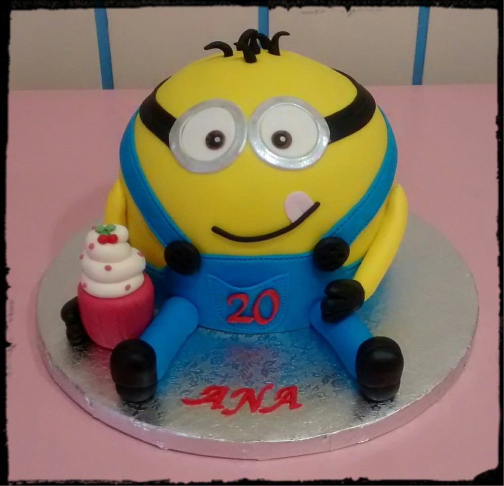 tarta minion en 3d tallado