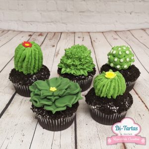 cupcakes cactus ditartas